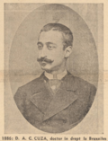 1886 - A. C. Cuza after obtaining his doctorate in law at Brussels.