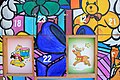 Detail of an Advent calendar with some doors opened