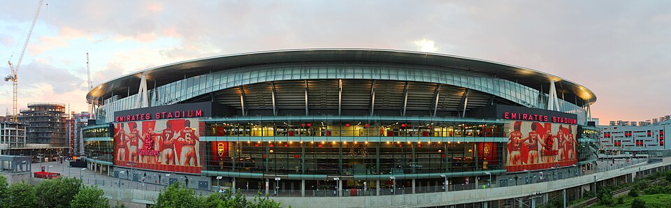 File:Emirates Stadium east side at dusk.jpg