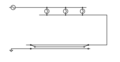Three wires between
