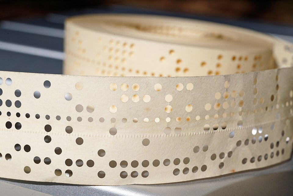 File:Punched paper tape roll.jpg