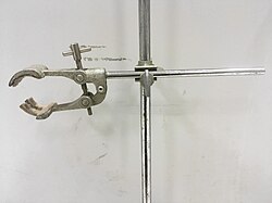 Clamp holder connecting clamp with ring stand