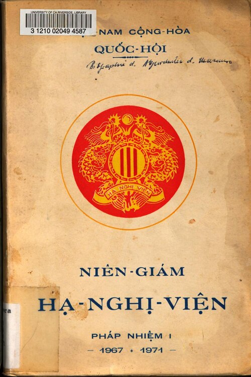 File:Niên-Giám Hạ-Nghị-Viện Việt-Nam Cộng-Hòa, Pháp-Nhiệm I (1967-1971).pdf