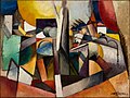 Albert Gleizes, 1914, Cubist Landscape (Paysage cubiste, Arbre et fleuve), oil on canvas, 97 x 130 cm, published in Der Sturm, 5 October 1920
