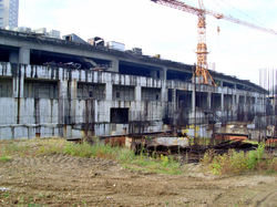 Construction of the station in October 2008.