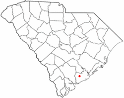 Location of Meggett in South Carolina