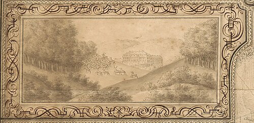 Deer with the palace in the back