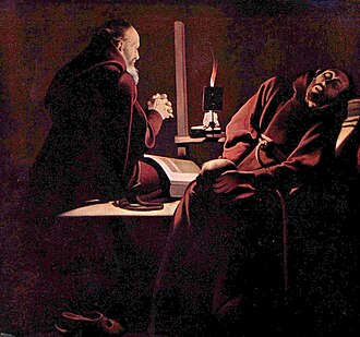 After Georges de La Tour, The Ecstasy of St Francis (c. 1640-1645).