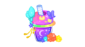 An animated drawing of a cup.