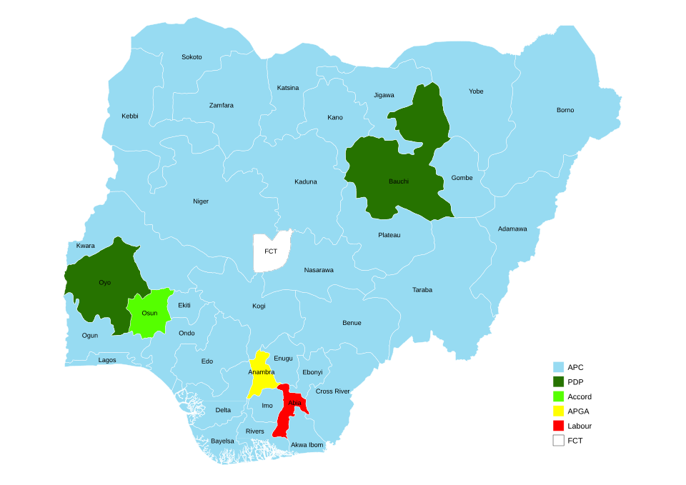 File:Nigeria Governors map with key.svg