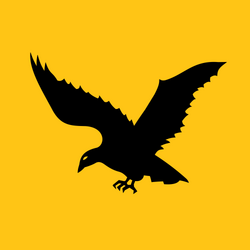 Raven banner used by Hirden in Norway.
