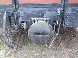 Balance lever behind buffer support (balance lever coupling)