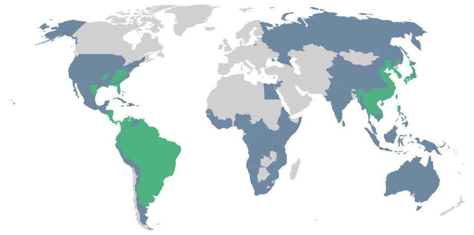 File:Ctenidae range map.svg