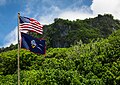Flag pole at the Guam National Wildlife Refuge unit at Ritidian Point
