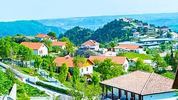 View of Laçın town in 2024