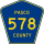 County Road 578 marker