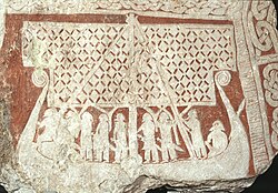 Tjängvide image stone, showing the rigging of a longship