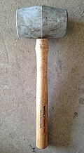 An Estwing "Deadhead" mallet (with hickory handle).