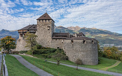 Vaduz Castle, view from the capital, by A.Savin