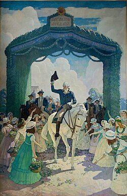 Reception to Washington on April&nbsp;21, 1789, at Trenton by Wyeth