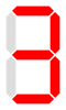Letter З via segments a b c d and g of a nine-segment display