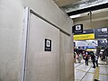 An accessible toilet at the southwestern end of the building