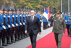 Miloš Vučević and Milan Mojsilović visiting the Serbian General Staff