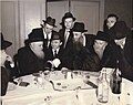 Grand Rabbi Yerucham Leiner of Radzin at the wedding of Meir Aspes, 13 November 1958