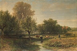 William Roelofs (1867): Landscape with cattle in Osterbeek (Gelder-land province) – Amsterdam Museum. I think you should go there.