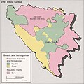 Bosnia and Herzegovina ethnic map (1997)