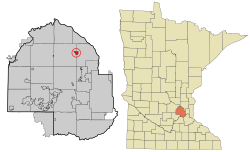 Location of the city of Osseowithin Hennepin County, Minnesota