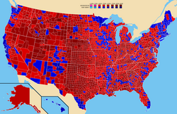 Presidential popular votes by county.
