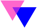 Biangles(represents bisexuality)