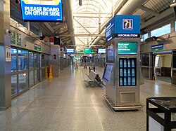 Interior of the AirTrain station