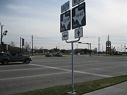 View southwest at FM 1640 and FM 2218 in Richmond