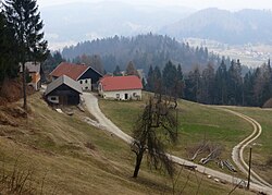The hamlet of Košir in Goli Vrh