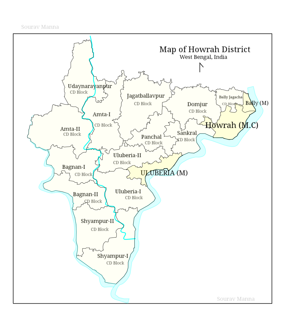 File:Map of Howrah district .svg