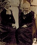 Adèle with her younger sister Marie in 1890