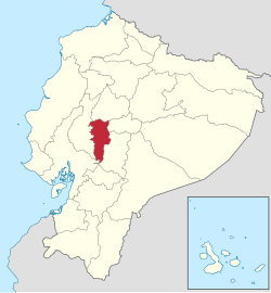 Location of Bolívar Province in Ecuador.