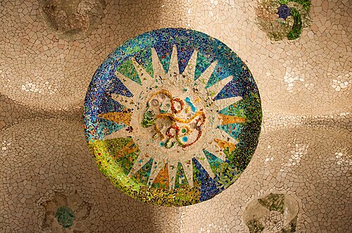 Ceiling mosaic in the Hypostyle Room
