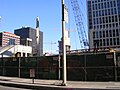Another crane for the excavation of the underground parking garage and midrise, 300 Spear is in the back.