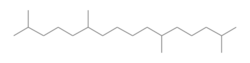Skeletal formula of phytane