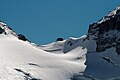 Abbot Pass and hut seen from Alberta side