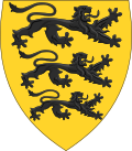 Or, three lions passant contourny sable