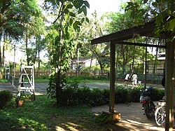 Tennis court at the old British Club