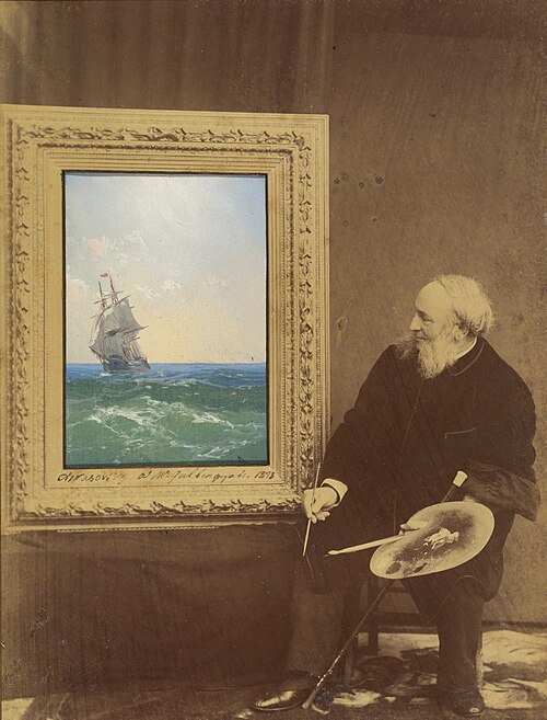 File:Aivazovsky Met photo with oil painting.jpg