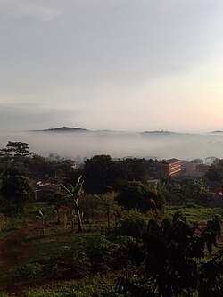 Rain and mist seen in a March 2023 photo by User:Alobo shalom in Kampala, Uganda