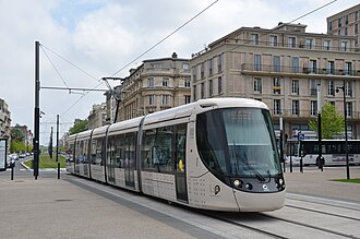Tram in the city centre of Le Havre
