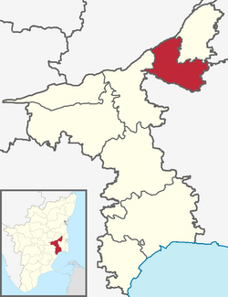 Location of Kumbakonam taluk in Thanjavur district
