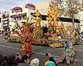 Image 63Wonderful Indonesia floral float, depicting wayang golek wooden puppet in Pasadena Rose Parade 2013. (from Tourism in Indonesia)